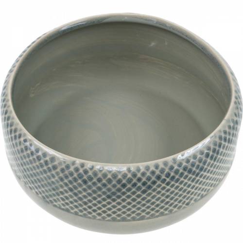 Floristik24 Vaso in ceramica, ciotola con motivo a cesto, ciotola per piante tonda Ø18cm