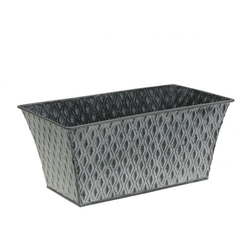 Ciotola di zinco con motivo a diamante 22 cm × 12 cm