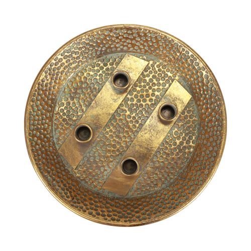 Floristik24 Portacandele in metallo antico portacandele a bastone oro Ø32cm