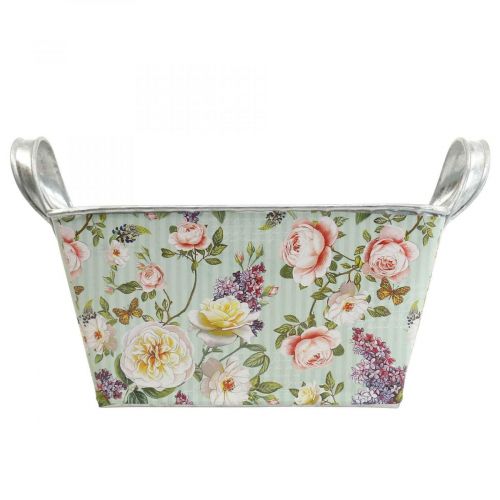 Floristik24 Jardiniere vaso per rose in metallo decorazione 20×12,5×10cm