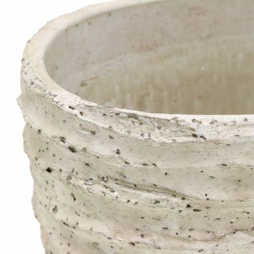 Floristik24 Portavaso ovale bianco antico 27cm x 16cm H13cm
