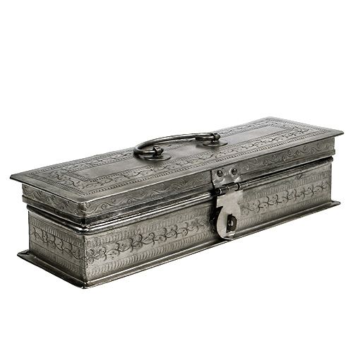 Cofanetto quadrato argento 24 cm x 8 cm H6 cm