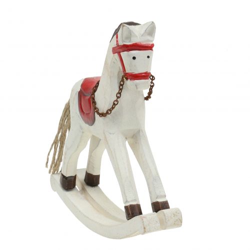 Prodotto Cavallo a dondolo in legno rosso, bianco 19 cm x 15 cm