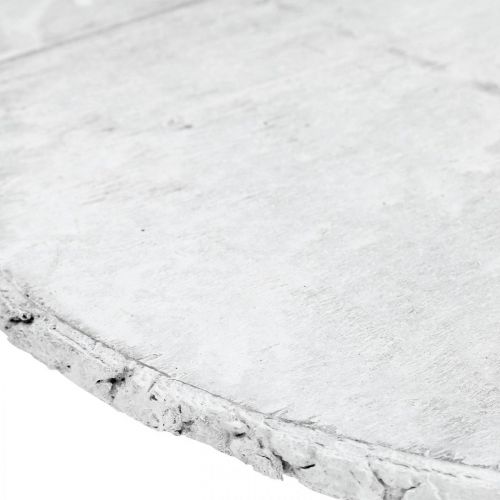 Floristik24 Disco in legno Deco decorazione tavolo vintage compensato bianco Ø25cm