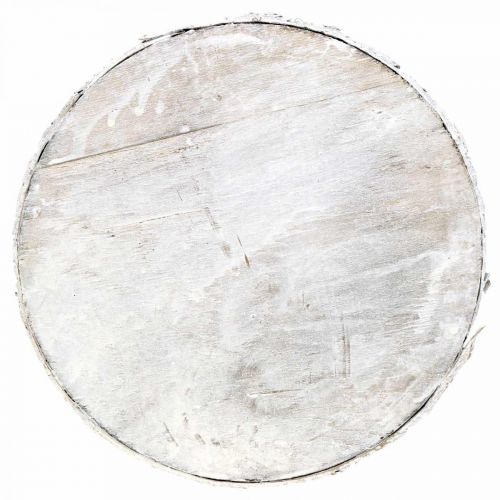 Prodotto Disco decorativo in legno con sottobicchiere in compensato bianco corteccia Ø20cm