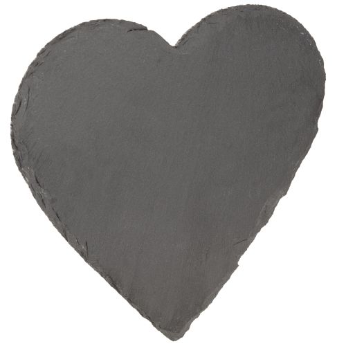 Prodotto Decorazione a forma di cuore in ardesia, piatto in ardesia a forma di cuore, 20 cm, 5 pezzi