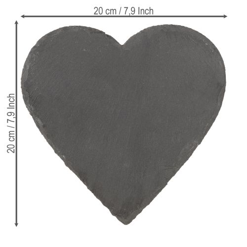 Prodotto Piatto decorativo in ardesia cuore ardesia cuore ardesia 20cm 1 pz