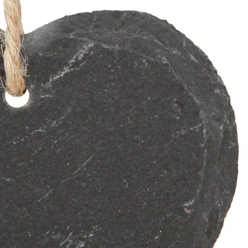 Prodotto Lavagna in ardesia piccolo cuore da appendere nera 7,5 cm 6 pezzi