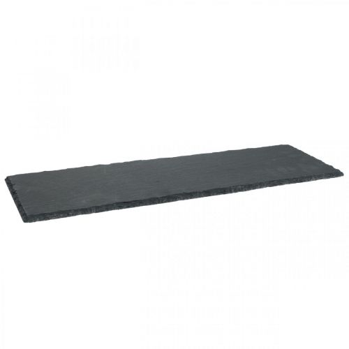 Floristik24 Tavola di ardesia lunga, vassoio decorativo in pietra naturale 40×13 cm 2pz