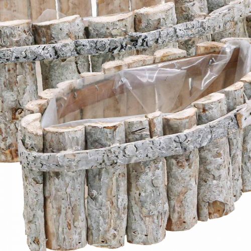 Floristik24 Ciotola per piante, scatola per piante in legno, jardiniere L37,5/28 cm H10/9 cm set di 2