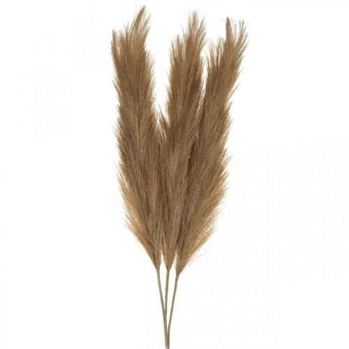 Prodotto Feather Grass Marrone Naturale Artificiale Erba Secca Canna 100cm 3pz