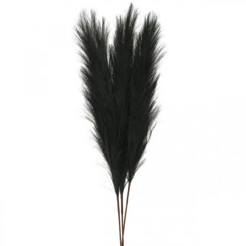 Erba di piume Canna cinese nera Erba secca artificiale 100 cm 3 pezzi