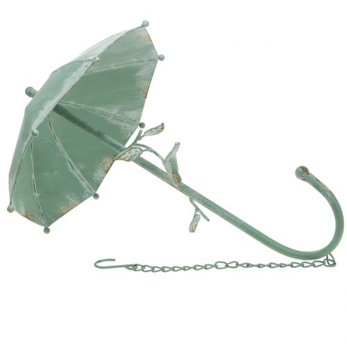 Floristik24 Ombrello antico da appendere verde menta H43cm Ø28cm