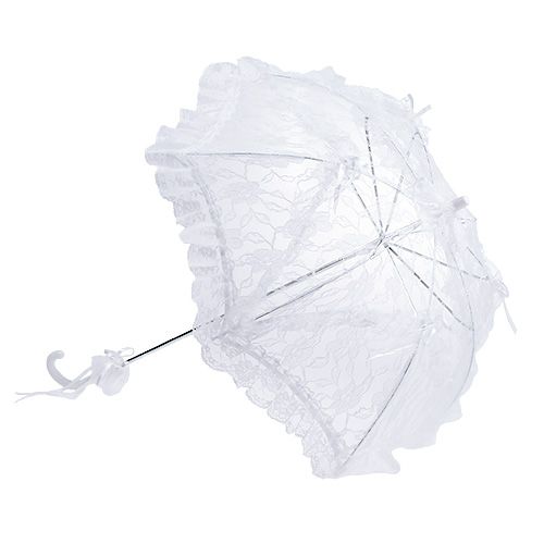 Floristik24 Ombrello con pizzo bianco Ø60cm L80,5cm