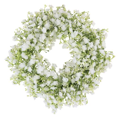 Floristik24 Corona di Gypsophila corona di fiori bianchi matrimonio Ø30cm