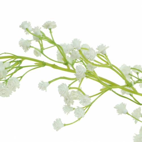 Floristik24 Ghirlanda di decorazioni per matrimoni gipsofila con occhielli bianchi 180 cm