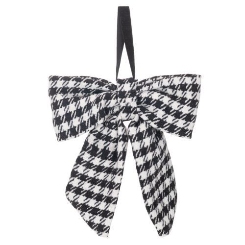 Fiocco in tessuto con spilla e gancio, a quadri, 24 cm, 2 pezzi | Floristik24.it