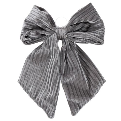Fiocco decorativo da appendere, fiocco natalizio, velluto, a coste, 24 cm, 2 pezzi | Floristik24.it