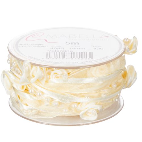 Prodotto Nastro Valentino color crema 15 mm 5 m