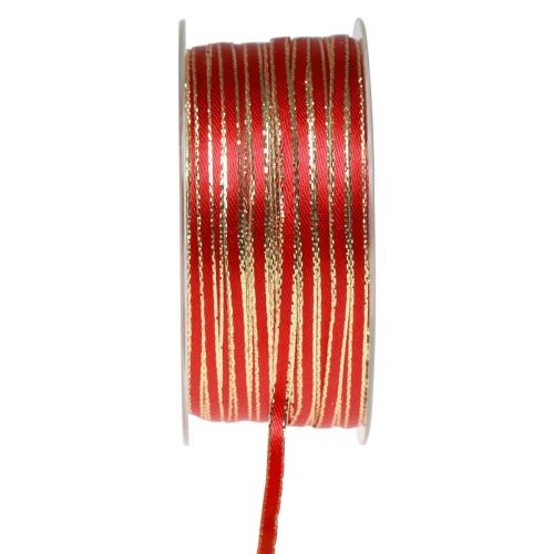 Prodotto Nastro regalo nastro intrecciato rosso oro 3 mm 100 m