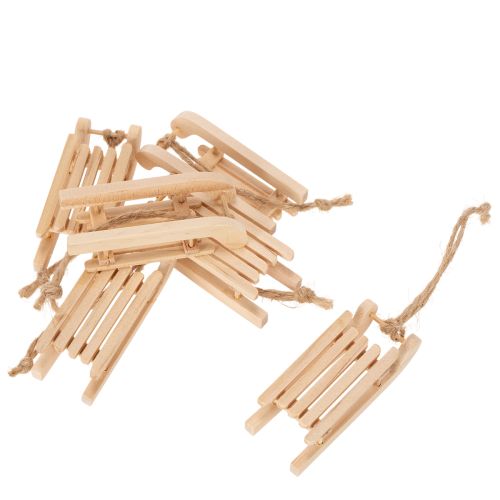 Slitta decorativa da appendere all'albero di Natale, 6 cm, 6 pezzi | Floristik24.it