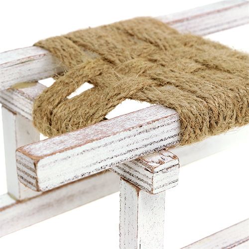 Floristik24 Slitta di legno bianca 28 cm x 11 cm x 11 cm 1 pz