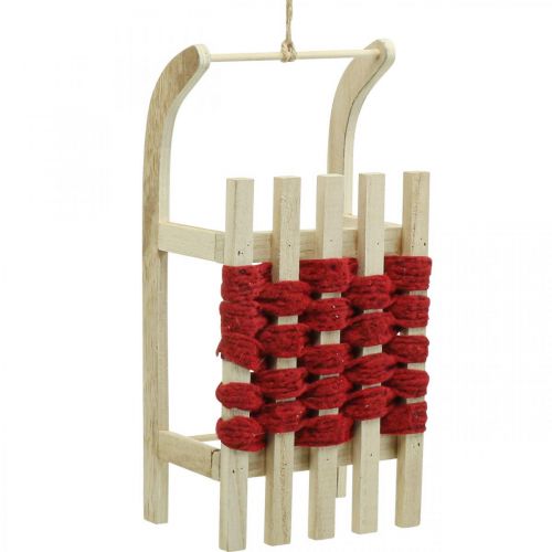 Slitta decorativa Slitta natalizia in legno L42×W17×H12cm