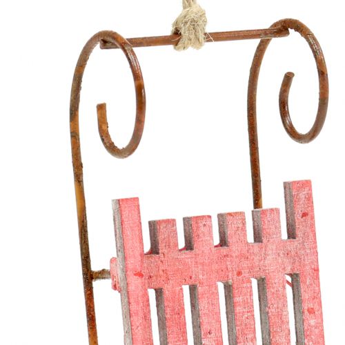 Prodotto Slitta rossa, ruggine per appendere 11 cm 6 pezzi