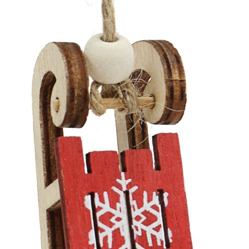 Prodotto Slitta da appendere rossa 4 cm 12 pz