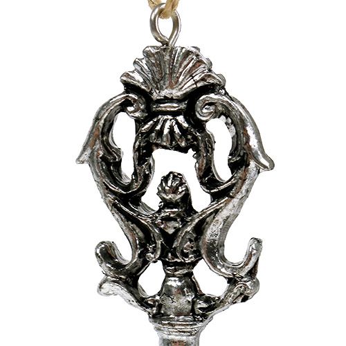 Floristik24 Chiave argento 10cm culo. 6ST