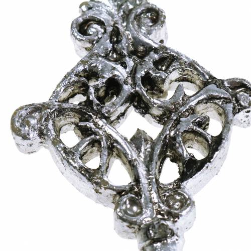 Prodotto Chiave decorativa per appendere argento antico 10 cm 3 pz