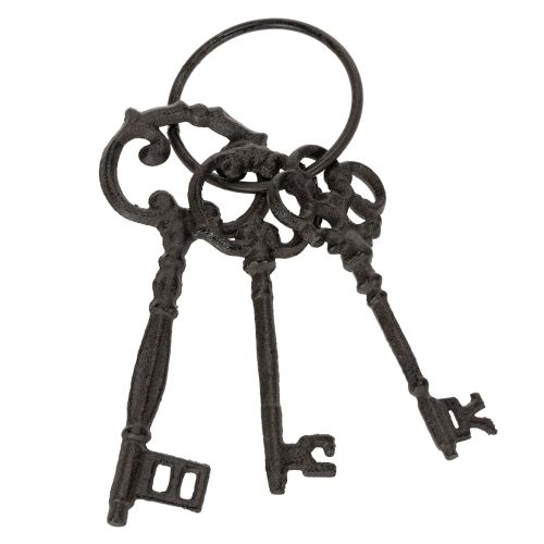 Floristik24 Portachiavi decorativo, design a forma di chiave antica, come accessorio nostalgico per la casa, 27 cm