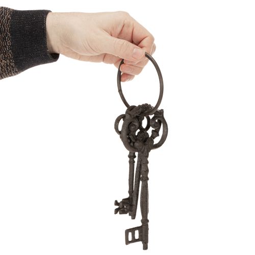 Prodotto Portachiavi decorativo, design a forma di chiave antica, come accessorio nostalgico per la casa, 27 cm