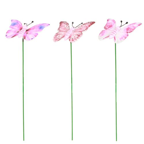 Prodotto Tappo decorativo farfalla in legno rosa rosa 8x5,5 cm 18 pz