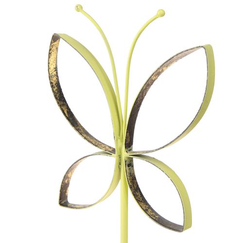Prodotto Supporto decorativo in metallo farfalla verde oro H29cm 2 pz