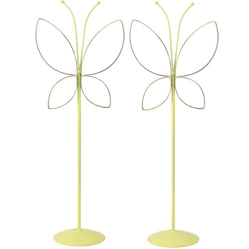Prodotto Farfalla decorazione in metallo primavera verde oro H35cm 2 pz