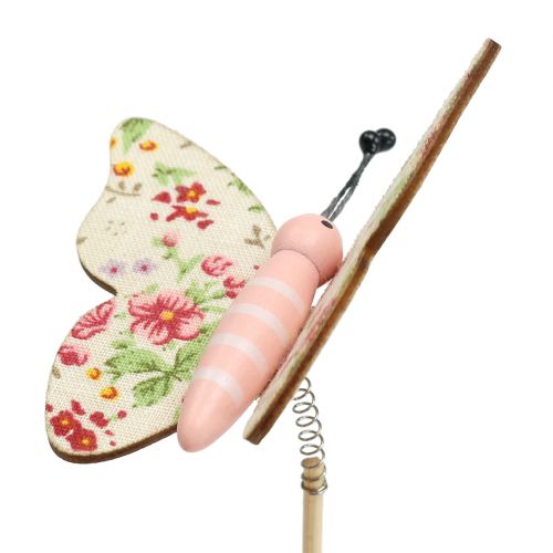 Floristik24 Farfalla su bastoncino di legno 5,5 cm - 7 cm 18 pz