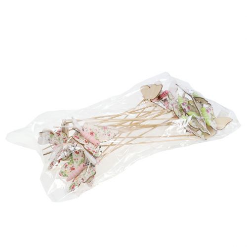 Floristik24 Farfalla su bastoncino di legno 5,5 cm - 7 cm 18 pz