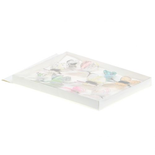 Floristik24 Farfalla decorativa su clip assortiti 5 cm - 8 cm 10 pezzi