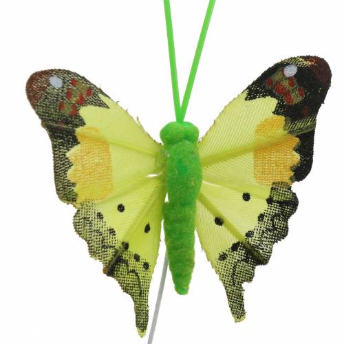 Floristik24 Farfalla decorativa con filo assortito 5 cm 24 pezzi