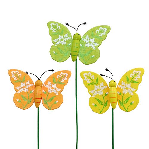 Prodotto Ordinamento colorato di farfalle. 6 cm L25 cm 15 pz