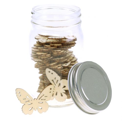 Floristik24 Farfalla in legno in un bicchiere 60p