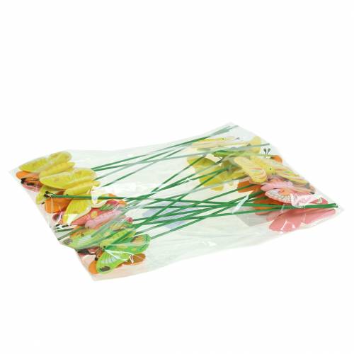 Prodotto Tappo fiore farfalla legno assortito 7,5 cm 16 pz