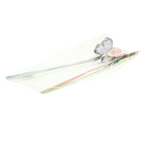 Floristik24 Spina fiore pastello farfalla 24 cm 12 pezzi