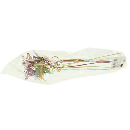 Prodotto Tappo fiore farfalla colorata 22 cm 12 pz