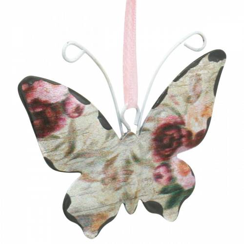 Floristik24 Farfalla per appendere appendiabiti in metallo 7 cm decorazione primaverile 12 pezzi