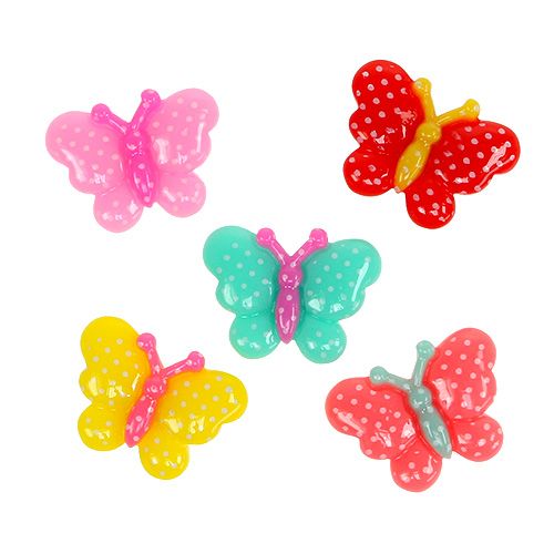Farfalle Mini 2 cm multicolore 24 pezzi