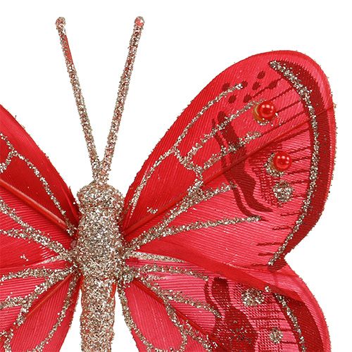 Prodotto Farfalle 7 cm rosso, mica 4 pezzi