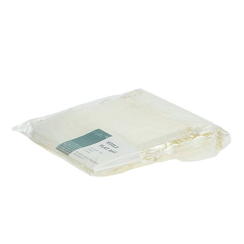 Floristik24 Borsa per gioielli in organza crema 12x9cm 10p