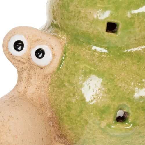 Prodotto Lumaca decorativa in ceramica con illuminazione a LED. Divertente decorazione da tavolo per casa e balcone. 12 cm, 2 pezzi.